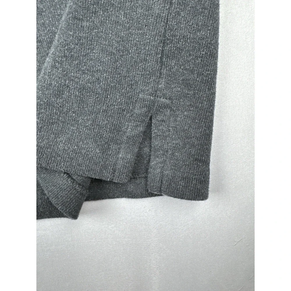 Polo Ralph Lauren Quarter Zip Pullover Sweatshirt Gray Pony Logo Size L